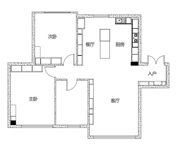 全友全屋案例丨98㎡意式二居，去客厅化+开放厨房，实用又高级！