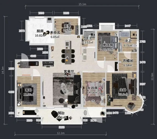 兔宝宝全屋定制|设计分享 | 216㎡现代简约风，轻奢高级感